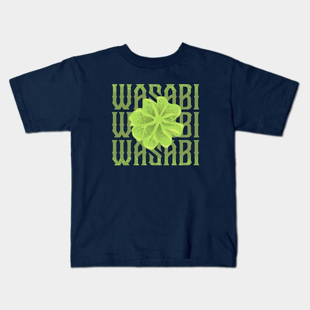 Wasabi Wasabi Wasabi Vintage Kids T-Shirt by Wolfkin Design